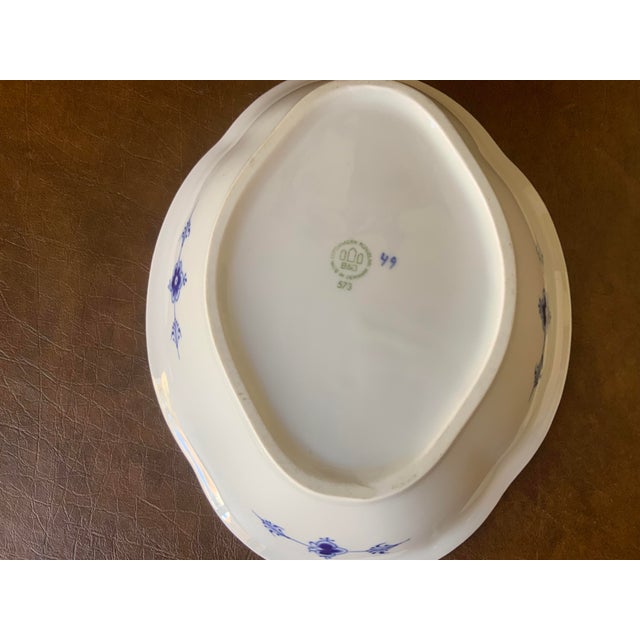 Ceramic Vintage Bing & Grondahl Oval Serving Bowl 573 For Sale - Image 7 of 8
