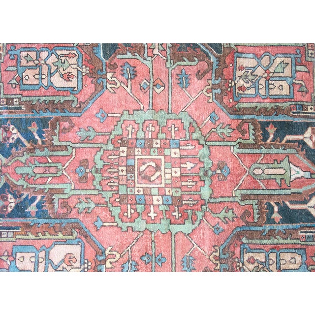 Early 20th Century Early 20th Century Persian Heriz Rug For Sale - Image 5 of 15