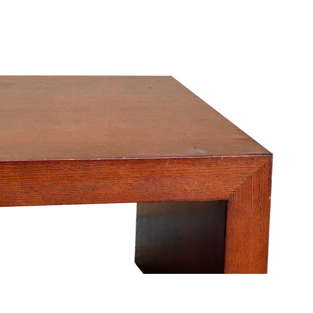 39" Simple Plank Wood Brown Rectangular Coffee Table Stand For Sale In San Francisco - Image 6 of 6