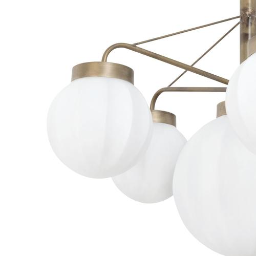 Raw Brass and Glass Klyfta 6L Ceiling Lamp by Johan Carpner for Konsthantverk For Sale - Image 4 of 10