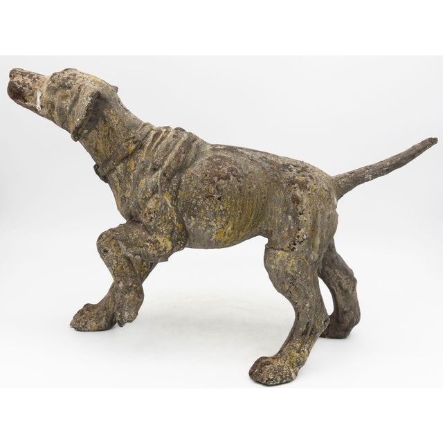 English Terracotta Hunting Hound Pointer Dog Statue, Early 20th C. For Sale - Image 3 of 7