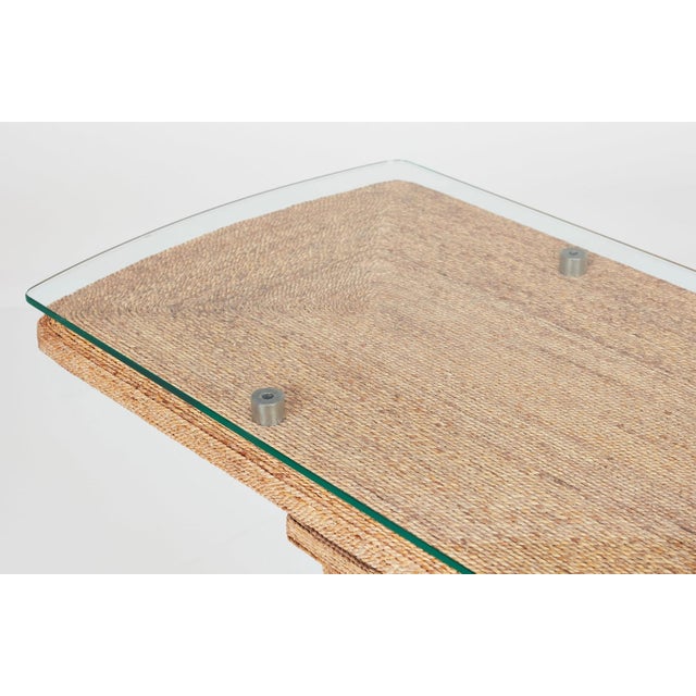Woven Seagrass Console Table by Century For Sale - Image 12 of 12