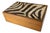 Mid-Century French or American Walnut and Zebra Humidor Box For Sale