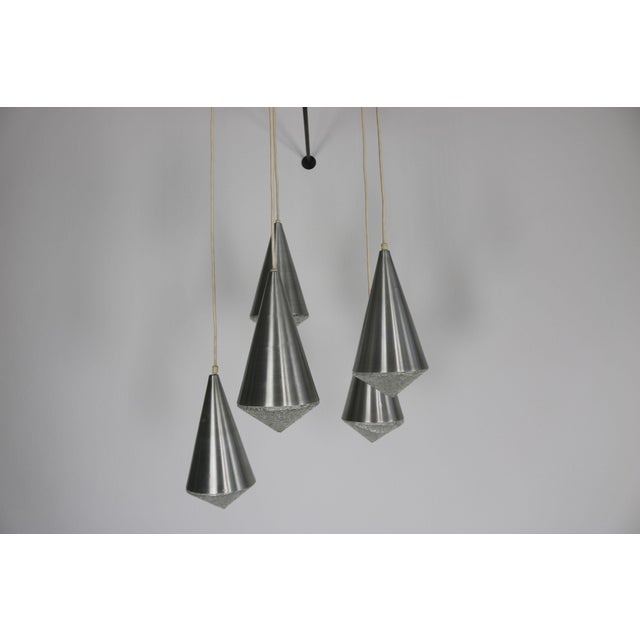 Mid-Century Modern Cascade Lamp with Crystal Glass, 1970s For Sale - Image 3 of 13