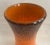 Monart Glass, made in Scotland 1930s, lush tangerine gradient to chocolate brown, and glitter gold flecks, artfully and...