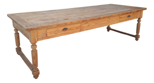 Large Dining Table with Drawers, 1890s