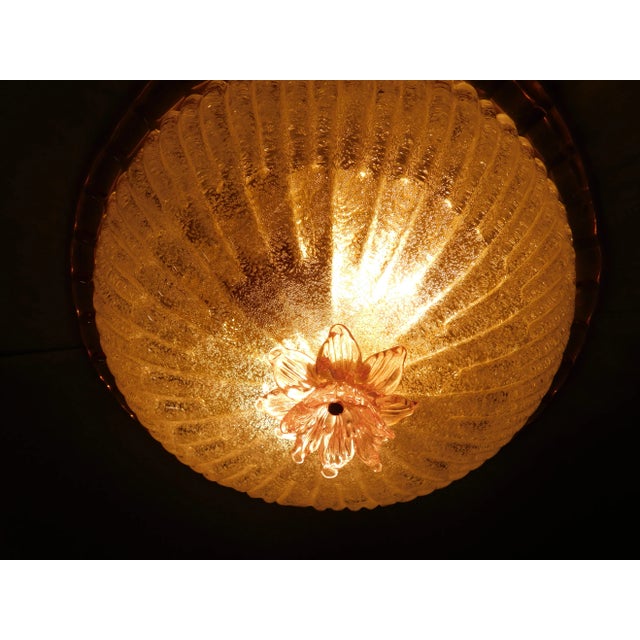 Glass 1960s Murano Graniglia Flush Mount For Sale - Image 7 of 8