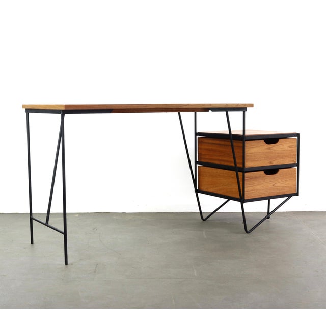 Writing Desk by Vista California in Iron and Walnut 1960s For Sale - Image 12 of 12