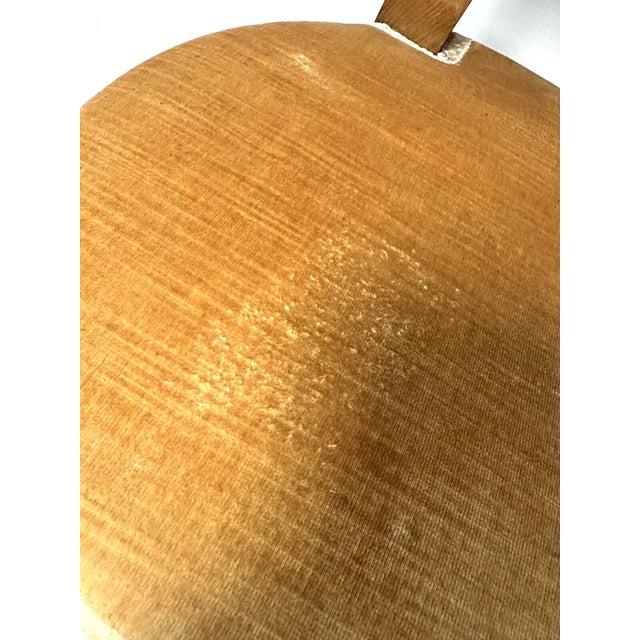 Late 20th Century Vintage Saridis Branded Louis XVI Style Upholstered Small Side Slipper Chair For Sale - Image 10 of 10