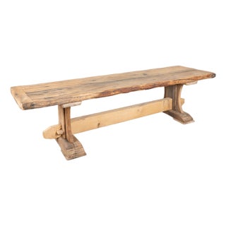 19th Century Long French Oak Dining Table For Sale