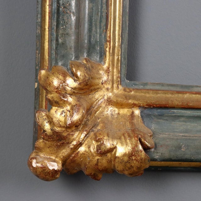 Wood Baroque Painted and Gilded Frame For Sale - Image 7 of 9