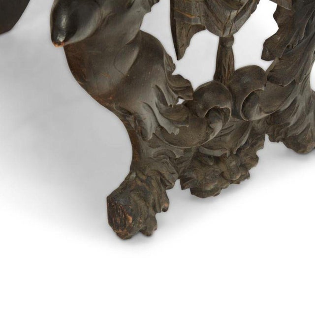 Wood 19th Century Renaissance-Style Ebonized Walnut Hall Chairs - Set of 3 For Sale - Image 7 of 12