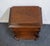 Wood Vintage Antique Solid Mahogany Traditional Style 15" Open Cabinet Nightstand For Sale - Image 7 of 11