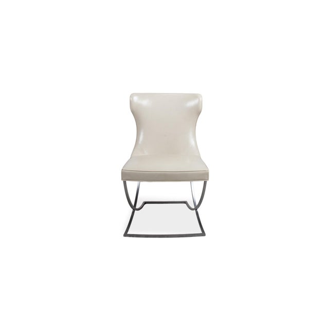 Leather Paloma Chairs in Beige and Chrome from Baxter, Set of 8 For Sale - Image 9 of 13