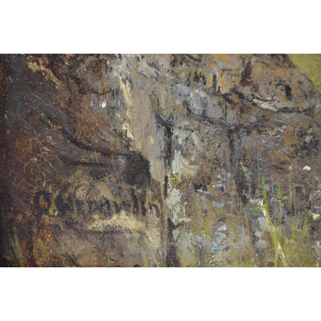 Olof Hermelin Original Signed Landscape Painting in Fine Antique Frame For Sale - Image 4 of 7