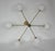 Metal Vintage Chandelier in Brass, Glass and Metal by Stilnovo, 1960s For Sale - Image 7 of 9