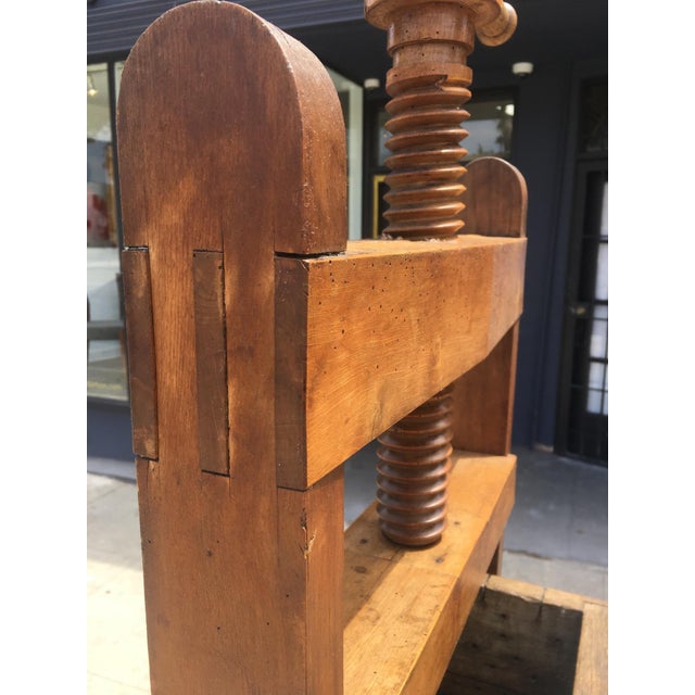 Antique Sculptural Solid Wood Wine Press For Sale - Image 11 of 16