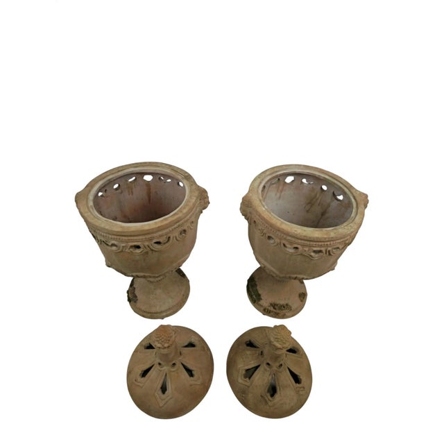 19th Century Italian Terracotta Orangerie Stoves, 1800s, Set of 2 For Sale - Image 5 of 9