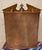 Vintage Solid Wood Hanging Wall Cabinet / Curio & Brass Eagle Finial For Sale - Image 14 of 17