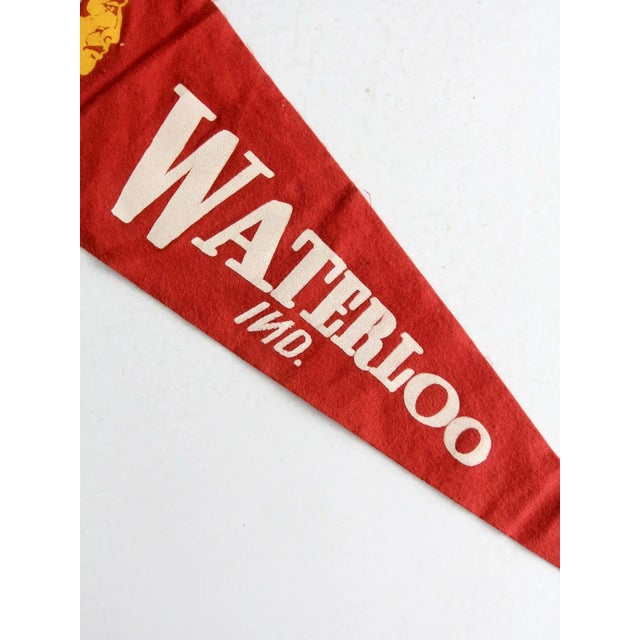 Vintage Waterloo, Ind. Pennant For Sale - Image 9 of 11