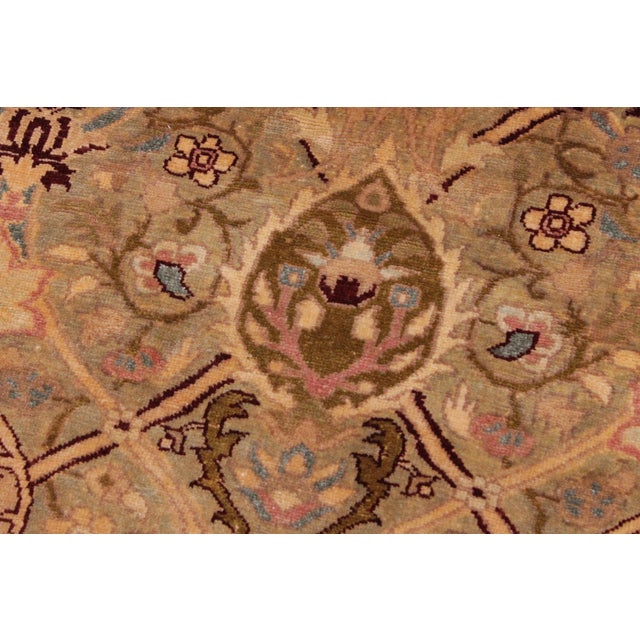 1990s Elegant Pak-Persian Gold/Drk. Red Wool Rug - 9'0'' X 11'3'' For Sale - Image 5 of 9