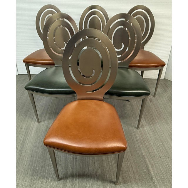 Olive Ethan Allen Radius Dining Side Chairs, Set of Six For Sale - Image 8 of 12