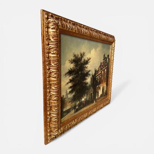 Nijland, Dutch Street Scene, Oil Painting, Framed For Sale - Image 11 of 16