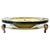 Large Art Glass Centerpiece Bowl with Brass Stand, 2000 For Sale - Image 18 of 18