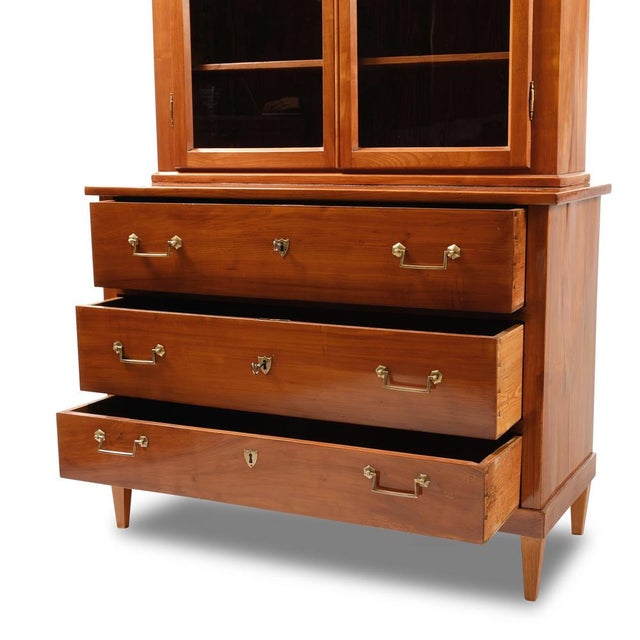 Wood Antique German Chest of Drawers in Cherry, 1810 For Sale - Image 7 of 12