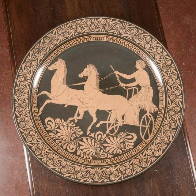 Ceramic Wall Plate with Neoclassical Scene Decoration For Sale - Image 9 of 9
