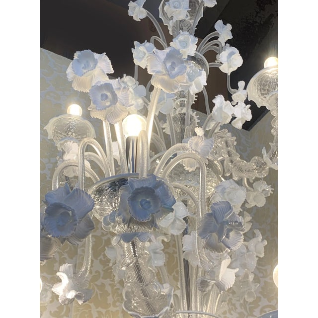 Metal Contemporary Floral Ca' Rezzonico Murano Glass Chandelier For Sale - Image 7 of 12