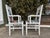 1970s Pair of White Wooden Faux Bamboo Chairs For Sale - Image 5 of 12