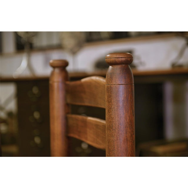 Chairs in Beech and Cane attributed to Charles Dudouyt, 1950s, Set of 6 For Sale - Image 3 of 16