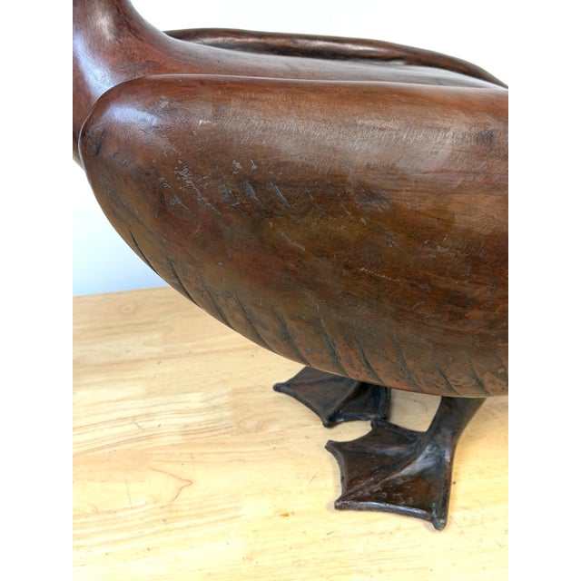 Monumental Art Moderne Bronze Pelican Sculpture, USA, Circa 1940s For Sale In West Palm - Image 6 of 18