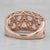 Mid 20th Century 3.22ctw Morganite Diamond Ring 14k Rose Gold Size 8 Cocktail For Sale - Image 4 of 8
