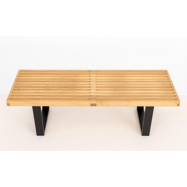 Herman Miller George Nelson for Herman Miller Slat Bench For Sale - Image 4 of 10
