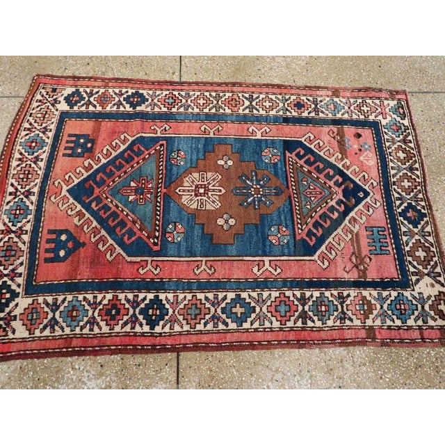 Galerie Shabab Collection Early 20th Century Turkish Anatolian Throw Rug For Sale - Image 4 of 6