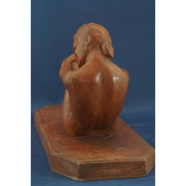 Ceramic Lucien Charles Edouard Alliot, Art Nouveau Female Nude, Early 1900s, Terracotta For Sale - Image 7 of 18