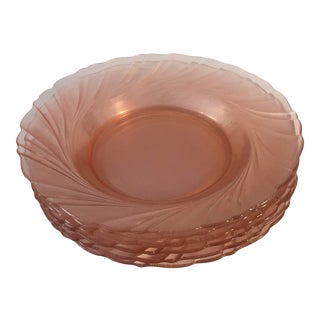 1970s Vintage French Pink Luminarc Arcoroc Bowls - Set of 6 For Sale