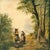 An original French oil painting on canvas, dated 1901. Acquired in Paris, this evocative work captures two women in...