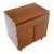Walnut Two Doors Bottom Compartment One Drawer End Table Night Stand For Sale