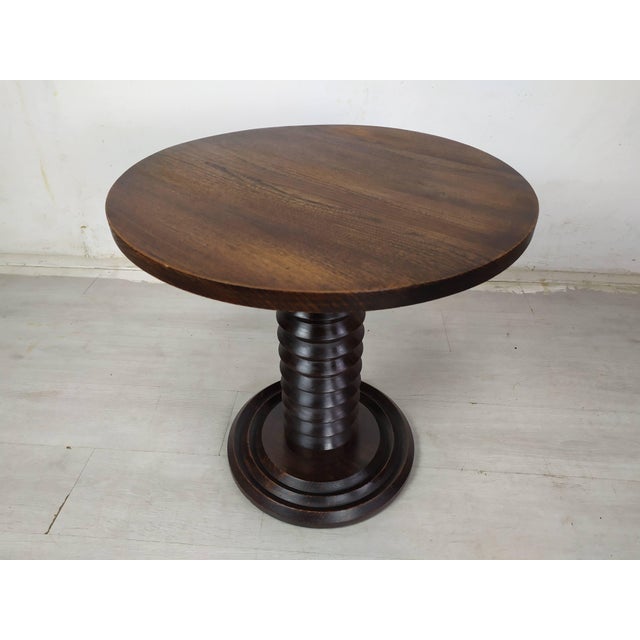 Brutalist Pedestal Table by Charles Dudouyt, 1940s For Sale - Image 16 of 16