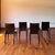 1990s Vintage Sexy Back Wenge Finish Dining Chairs For Sale - Image 5 of 10