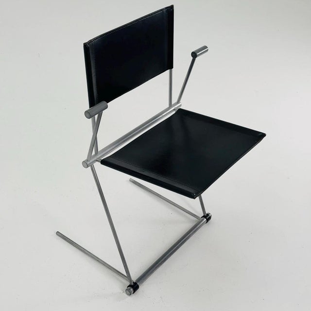 Mid-Century Modern Ballerina Black Dining Chair by Herbert Ohl for Matteo Grassi, Italy, 1980s For Sale - Image 9 of 11