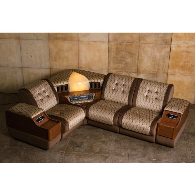 1970s Radio Sofa With a Stereo Console For Sale - Image 10 of 10