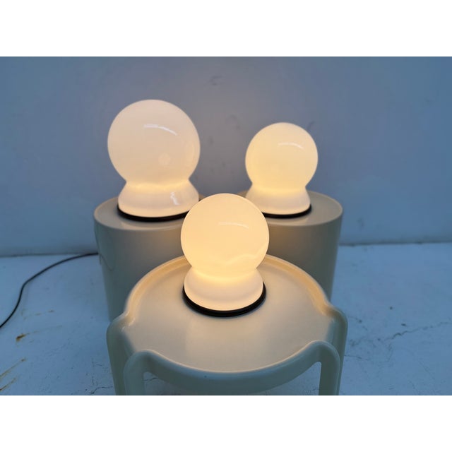 Vintage Scafandro Table Lamps by Sergio Asti for Fontana Arte, 1970, Set of 3 For Sale - Image 9 of 9