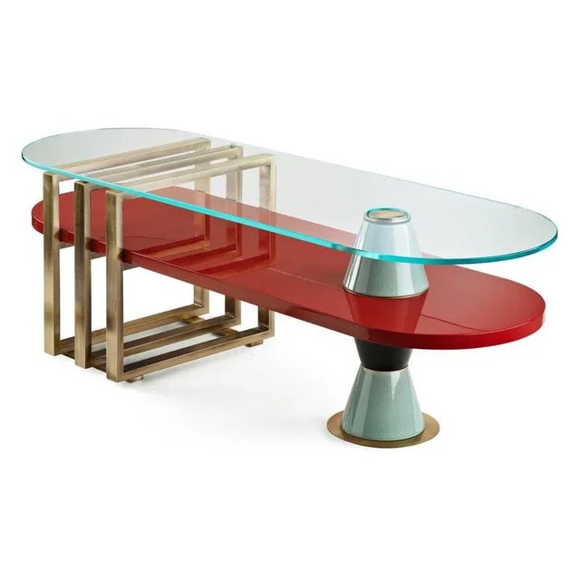 Palm Oval Coffee Table by Marioni For Sale - Image 4 of 7