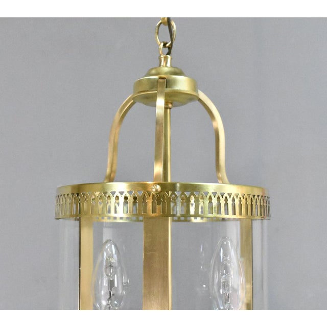 French Hall Lantern in Brass, 1890s For Sale - Image 5 of 14