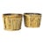 Pair of Vintage Tortoiseshell Bamboo Cache Pots or Planters For Sale