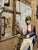 Historicism Porcelain Majolica Relief Image of a Mother with Children in a Room, 1890s For Sale - Image 4 of 13